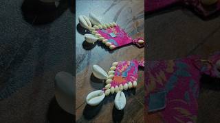 DIY cowrie shell earrings🐚 day 11 of 30 days challengediy youtubeshorts ytviral art shorts [upl. by Eelano]