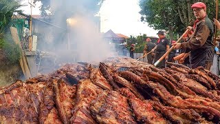 Pork Ribs Festival Huge Italian Street Food Event [upl. by Barbabas566]