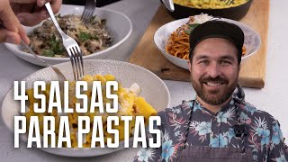 TE ENSEÑO A PREPARAR 4 SALSAS PARA PASTAS FACILES Y BUENAZAS  GIACOMO BOCCHIO [upl. by Nared]