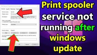 How To Fix The Local Print Spooler Service Is Not Running Error  Windows Cant Open Add Printer [upl. by Cyrillus237]