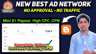 New Best Ad Network for Blogger 10X Earning  Best Adx Networks for website  Bropush ad network [upl. by Darryn]