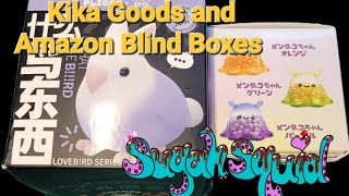 Unbox some cute Blind Boxes with me kikagoods amazon youtube blindbox asmr squid lovebirds [upl. by Azeel618]