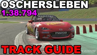 iRacing Mazda MX5 Oschersleben  Track Guide  Hotlap [upl. by Rozalin]