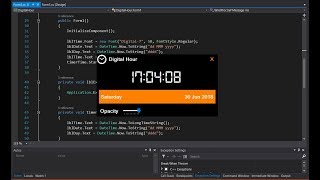 Designing a nice digital hour using C winform [upl. by Handbook]