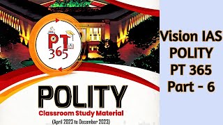 POLITY  UPSC PRELIMS 365 2024  Part  6  Vision IAS [upl. by Cain]