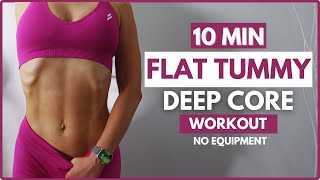 How to Get Flat Tummy  Do this 10 Min Deep Core amp Pelvic Floor Workout 3x week No equipment [upl. by Matland562]