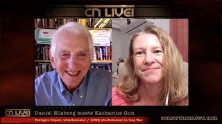 CN LIVE Daniel Ellsberg meets Katharine Gun [upl. by Maloney]