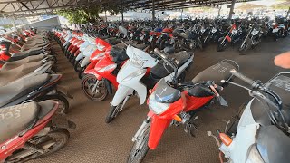 LEILÃO DE MOTOS POUCO RODADAS E FUNCIONANDO inacreditável [upl. by Aneet]