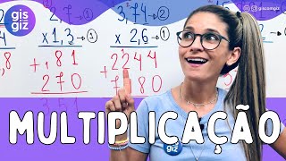 MULTIPLICAÇÃO DE NÚMEROS DECIMAIS  Multiplicação com vírgula \Prof Gis [upl. by Raab557]