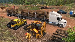 VOLVO VNR 640  OREGON  Troncos desde el Bosque a Lakeview [upl. by Gilly300]