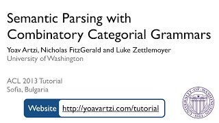 Semantic Parsing with CCGs Section 1 Introduction [upl. by Nanaek]