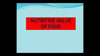 NUTRITION NUTRITIVE VALUE OF FOOD BY MS PRATIMA BHARDWAJ BILASA INSTITUTE OF NURSING [upl. by Schick]