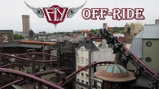 FLY OffRide Footage Phantasialand Vekoma Launched Flying Coaster  NonCopyright [upl. by Suirauqram]