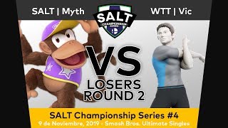 Losers R2  SALT CS4  SALT  Myth Diddy Kong Vs WTT  Vic Wii Fit Trainer [upl. by Jaimie192]