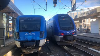 Tåg på Uppsala C den 3 februari 2024 Railway vids Uppsala Sweden [upl. by Airtap]