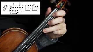 Seitz Concerto No5 in D Major 3rd Movement Tutorial tricky double stops Spanish subtitles [upl. by Olumor]