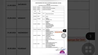 11th Standard Quarterly exam Official time table 20242025  1 Quarterly exam time table September [upl. by Emorej]