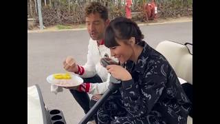 AITANA Y DAVID BISBAL  Grabando La Voz Kids  01 [upl. by Dalohcin]