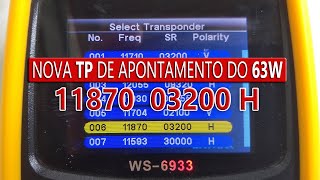 Nova TP de Apontamento do 63W  Como Apontar a Antena para o 63w [upl. by Enyaht]