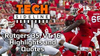 Rutgers 35 Virginia Tech 16 Highlights amp Quotes [upl. by Mouldon]