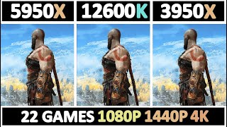 Intel I5 12600K vs Ryzen 9 5950X vs 3950X  Tested 22 Games [upl. by Calendra]