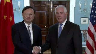 Secretary Tillerson Meets with Chinese State Councilor Yang Jiechi [upl. by Ariuqahs111]