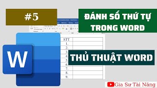 Đánh số thứ tự trong word  Mẹo hay trong word [upl. by Nosidam]