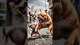 Pit Bull vs Chihuahua Battle of Aggression shorts pitbull chiuahua [upl. by Le257]