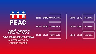 PRÉPROVA UFRGS PEAC  2º DIA  Matemática Literatura Português História e Redação [upl. by Ahsiuq]