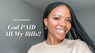 How God Paid My All My Bills  Christian Financial Testimony [upl. by Ailbert155]