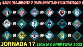 PRONÓSTICOS LIGA MX Jornada 17 APERTURA 2023 [upl. by Atinek95]