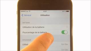 Avoir le pourcentage de sa batterie sur son iPhone  iPad [upl. by Ikkiv560]