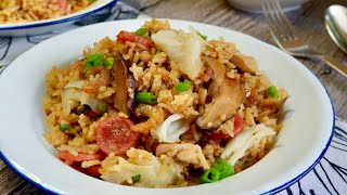 Super Easy Rice Cooker Kiam Peng • Chicken Cabbage Rice 咸饭 One Pot Chinese Savoury Rice Recipe [upl. by Enovahs]