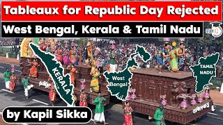 Centre rejects the Tableaux of West Bengal Kerala amp Tamil Nadu for Republic Day Parade KPSC TNPSC [upl. by Adnoel]