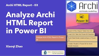 Archi HTML Report 03  Analyze Archi HTML Report Data in PowerBI [upl. by Claudie]