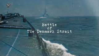 Battle of The Denmark Strait  The KMS Bismarck Sinks HMS Hood  Rare Colorized WW2 Footage [upl. by Daenis]