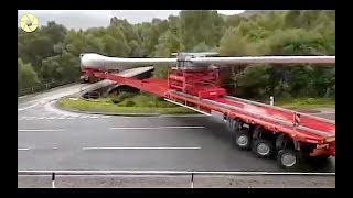 World Longest Trucks  Turning Into A Narrow Street  Amazing Truck Driving Skills [upl. by Anett864]