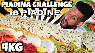 13 PIADINE Challenge 4KG  11000 Calorie Cheat Day  MAN VS FOOD [upl. by Papst]