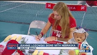 Jeannie Lozowski signs with Nebraska [upl. by Ydnamron]