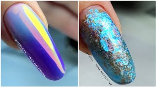 POWDERS or IRIDESCENT FLAKES nail art [upl. by Schilit]