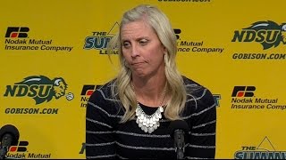 NDSU Womens Basketball Postgame Press Conference  January 18 2017 [upl. by Assilac]