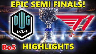 DWG KIA vs T1  SHOWMAKER vs FAKER  EPIC SEMI FINALS  WORLDS 2021 HIGHLIGHTS  BO5 [upl. by Llacam]