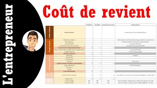 Calculer son prix de revient [upl. by Anavlis]