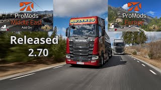 Released ProMods Europe  ProMods Middle East 270 ETS2 v150x [upl. by Asilehs]