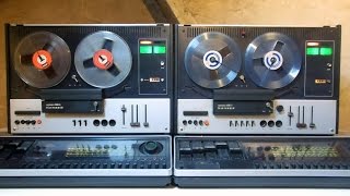 Double test TELEFUNKEN magnetophon 2000 hifi vs 3000 hifi 2 head vs 3 head [upl. by Alekal]