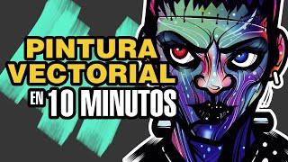 Aprende a PINTAR con ADOBE ILLUSTRATOR en MINUTOS [upl. by Ynattirb]