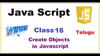 How to Create Objects in JavaScript Telugu  JavaScript Objects  VLR Training Class 16 [upl. by Gerhard]