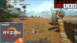 Ark Survival Evolved Ryzen 5 1500x  RX 580 2048SP [upl. by Eibreh]