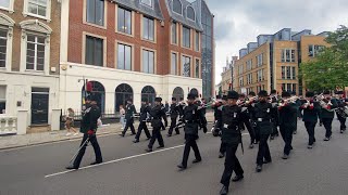 Changing of the guard 30524band of the bugles and rifles march back to barracks [upl. by Alehs82]