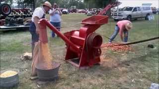 Farmall Cub Shelling corn with a no30 McCormick Sheller [upl. by Burn]